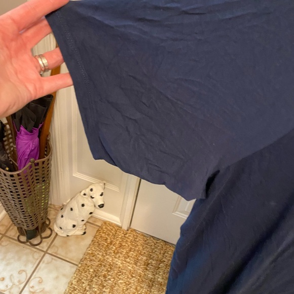 Torrid Super Soft Knit Navy Blue Top V Neck SS 6 6X - Picture 4 of 5